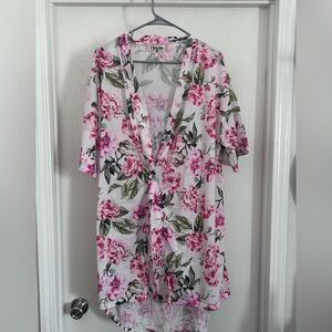 Show Me Your MuMu | Pink and Green Floral Wrap | Size 0/S